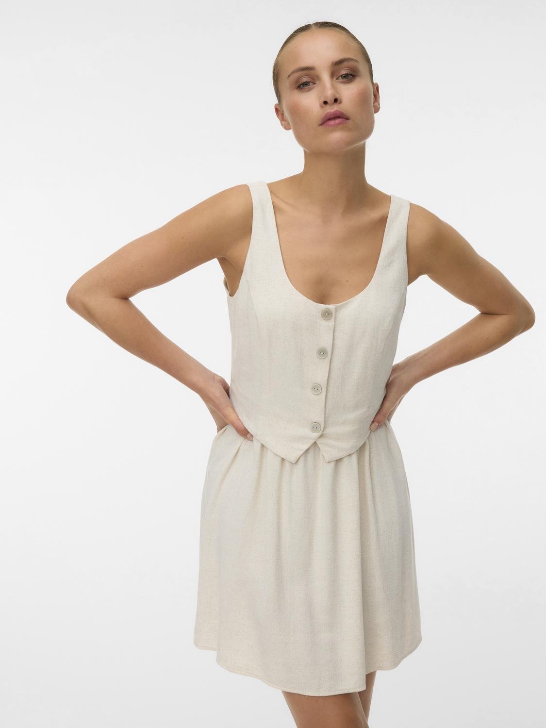 VMSISSE Short Dress - Oatmeal - VERO MODA & VILA Bergvik
